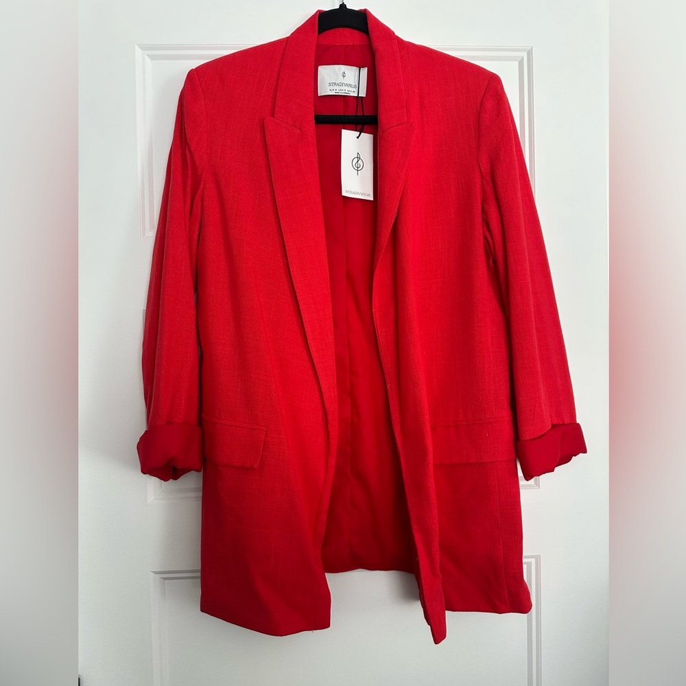 Stradivarius | Vibrant Red Blazer
